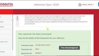 Somaiya University Admission Form [upl. by Vernice899]