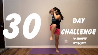 DAY 1 30 Day Challenge  10 Minute Workout  Darebee  At Home Workout [upl. by Elleinnod763]