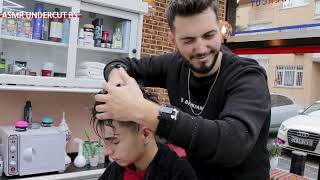 MASSAGE ASMR From Tall Turkish Barber  Feel Fresh and Sleep Well [upl. by Heidy]