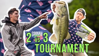 Googan 2V2 BEST 5 Bass FISHING TOURNAMENT  BONUS ROTATING ANGLER [upl. by Irat]