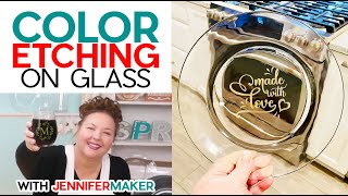 The BEST Color Etching on Glass  Three Different Methods Tested [upl. by Tankoos]