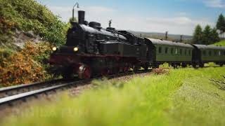 Réseaux ferroviaires avec des trains miniatures et locomotives à vapeur de Marklin à léchelle HO [upl. by Tempest]