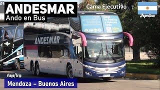 Viaje MENDOZA BUENOS AIRES en ANDESMAR 3072 bus Marcopolo New G7 Scania AF124JE  Ando en Bus [upl. by Ahsinauq220]