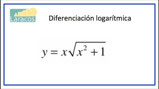 Diferenciacion logaritmica ejemplo 1 [upl. by Jehiah]