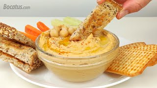 Cómo hacer Hummus casero de garbanzos [upl. by Rooke]