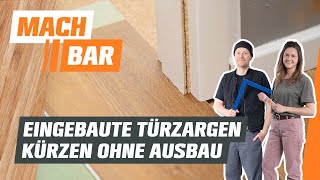 Eingebaute Türzarge kürzen mit der Japansäge  OBI [upl. by Bouldon]