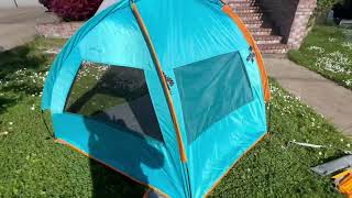 Review Unicamper Beach Tent 2 3 Person Sun Shelter UPF 50 [upl. by Akerdnuhs]