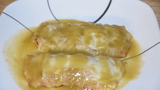 Creamy Chicken Enchiladas Recipe  Receta de Enchiladas  Chicken Enchiladas With Green Chile Sauce [upl. by Scandura]