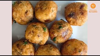 BOLINHO DE BACALHAU o legítimo português muito fácil e rápido de fazer [upl. by Berliner]