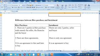 Difference between Hire purchase and Instalment  simply notes Explain in Tamil [upl. by Norma16]