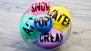 Making Satisfying Cloud Cream Slime with Balloon Cutting and Instant Snow [upl. by Elrem]