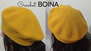 Boina a crochet paso a paso con indicaciones para todos los talles [upl. by Allianora]