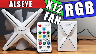 Alseye X12 RGB Fan  Frameless X Design PC cooling fan review [upl. by Auqinat88]