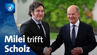 Argentiniens Präsident Milei auf Besuch in Berlin [upl. by Dorelle]