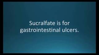 How to pronounce sucralfate Carafate Memorizing Pharmacology Video Flashcard [upl. by Esiahc740]