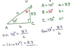 Solve Right Triangles 1 [upl. by Ayotahc343]