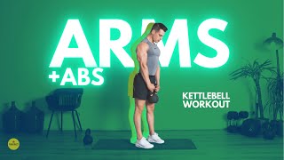 20 minute ARMS ABS kettlebell home workout [upl. by Eedak]