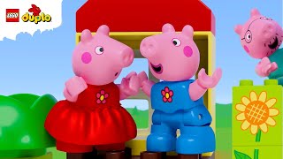 Hide and Seek with Peppa Pig and George 🫣🌳🌻  Peppa Pig Tales  LEGO® DUPLO  LEGO® Little Ones [upl. by Ailene]