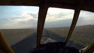 Crop Dusting  Air Tractor 402  Taxi Takeoff and Landing  Elkhart KSwmv [upl. by Myca]