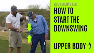 GOLF How To Start The Downswing  Upper Body [upl. by Haram]