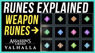 Runes Explained  Best Weapon Rune Tips  50 Major Runes Showcase  Assassins Creed Valhalla [upl. by Alletse]