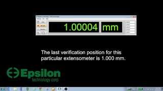 Epsilon Technology  3590VHR Extensometer Calibrator Software Demo [upl. by Atnoed]