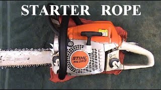 STIHL Chainsaw MS251C Recoil Starter Rope Fix Easy Fix Step by Step [upl. by Odom783]