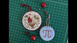 Flosstube Extra Cross Stitch Round Ornament and Cording Finishing Tutorial [upl. by Rimas]