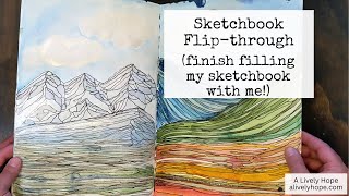 Sketchbook Flipthrough Fill up my sketchbook with me [upl. by Nylesaj]