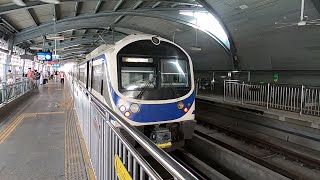 Full Train Journey Bangkok Airport Rail Link from Suvarnabhumi Airport to Phaya Thai [upl. by Rednave]