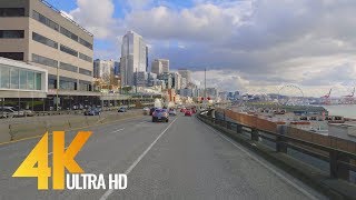 4K Seattle Streets  Car Driving Relax Video  Washington State USA [upl. by Leahcimnaj]