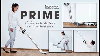 Livington Prime  LUnica Scopa Elettrica con Tubo Pieghevole  ECLShopTV [upl. by Kurt]