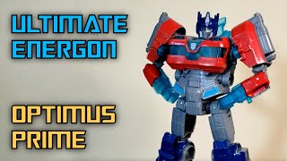 Transformers One Ultimate Energon Optimus Prime Review Comparison with Mega Changer and Power Flip [upl. by Ahsennek849]