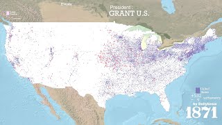 History of USA Cities and Towns every year map [upl. by Yla925]