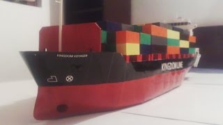 How to Build a Cardboard Model Containership  DIY [upl. by Akinnor]