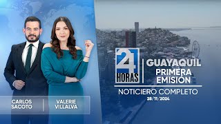 Noticiero de Guayaquil Primera Emisión 281124 [upl. by Ellersick]