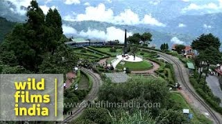 Aerial view of Batasia Loop Darjeeling [upl. by Frida722]