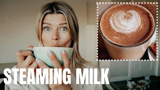 How to steam milk with Breville Espresso Machine  MICROFOAM [upl. by Kcirnek]