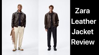 Zara Leather Jacket Review [upl. by Tonkin]