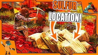 SULFUR AND OBSIDIAN LOCATION  ARK CRYSTAL ISLES FREE DLC [upl. by Nodnnarb]