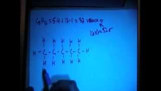 Pentane C5H12 Lewis Dot Structure [upl. by Haldas]