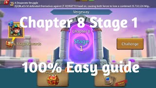 Lords mobile Vergeway chapter 8 Stage 1 easiest guide [upl. by Donadee990]