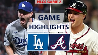 Los Angeles Dodgers vs Atlanta Braves Highlights  NLCS Game 2 2021 [upl. by Lemmy]