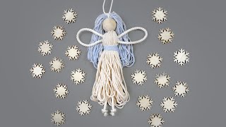 DIY ANGEL MACRAMÉ DOLL EASY CHRISTMAS ORNAMENT TUTORIAL [upl. by Ahseid376]