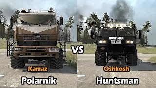 Spintires Mudrunner Oshkosh Huntsman vs Kamaz Polarnik [upl. by Ennaimaj378]