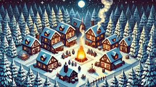 Relax by the campfire on a Christmas Eve in the small medieval village Medieval Christmas Music [upl. by Ahsienak]