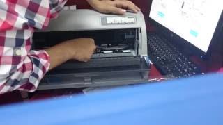 EPSON LQ 690 DOT MATRIX PRINTER  How to install the Ribbon [upl. by Gideon580]