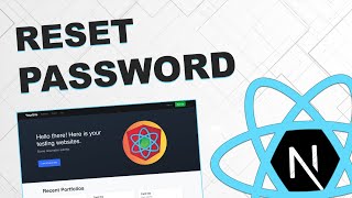 Reset a password with ReactNextjs amp Node [upl. by Nnazil]