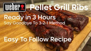 Pellet Grill Rib Recipe  Ready In 3 Hours  Baby Back Ribs On Smoker  Weber Searwood Rib Recipe [upl. by Atter]