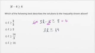 Solving linear equations — Basic example  Math  SAT  Khan Academy [upl. by Netti]